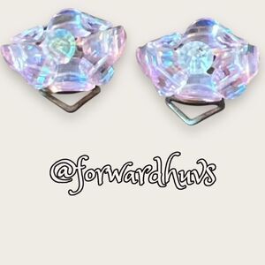 Vintage Pink & Clear Glass Bead Clip-on Non-pierced Earrings